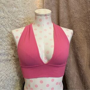 Garage Hot Pink V Neck Bralette top
